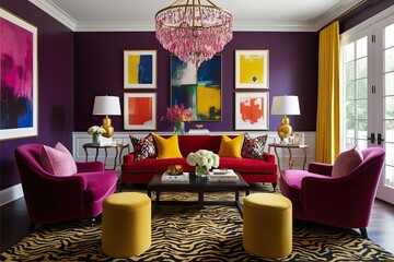 Stunning Engaging Portraits with Vibrant Designs and Bold Colors for Home Decor Inspiration