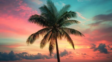Palm Tree Silhouette at Sunset