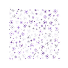 pink purple pattern of random sized flowers 