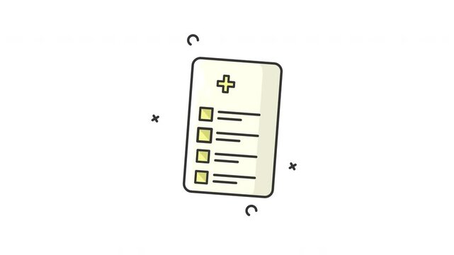 financial income statement icon animation motion graphic loop video design