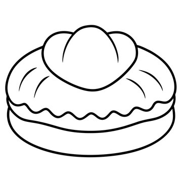 recommend clip art: french pastry s outline coloring book page line art drawing