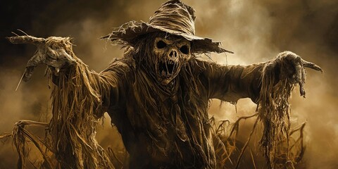 Fototapeta premium demonic possessed scarecrow