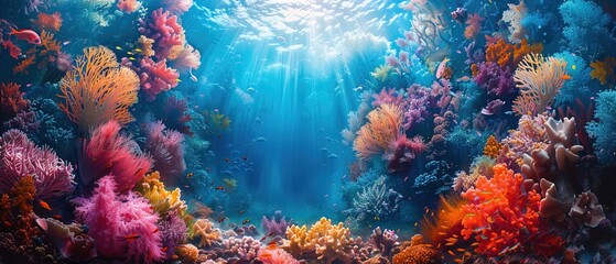 The Beauty of the Ocean's Coral Reefs, A Symphony of Colors and Light