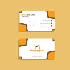 Modern Business Card. Double sided Business Card template. Creative and Clean Business Card Template. Business Card layout