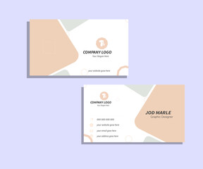 Modern Business Card. Double sided Business Card template. Creative and Clean Business Card Template. Business Card layout