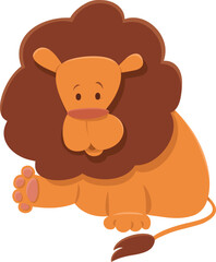 cute cartoon lion wild animal character