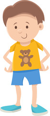 cute cartoon little boy character