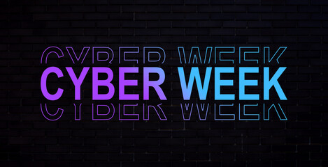 cyber week sign on a letter board