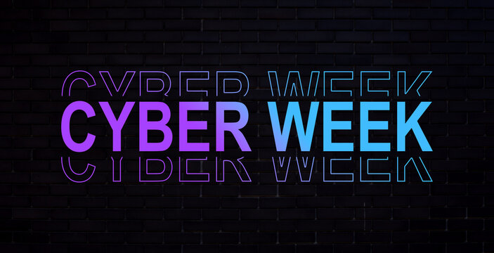 cyber week sign on a letter board