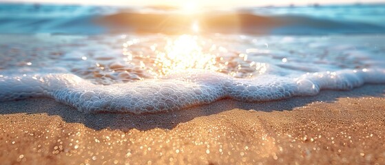 Fine beach sand in the summer sun