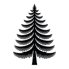 Obraz premium Pine Tree Silhouette