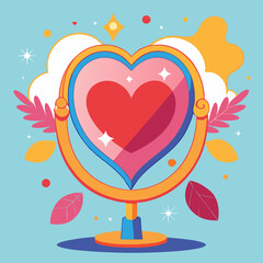 Self love illustrated poster design with lollipop
