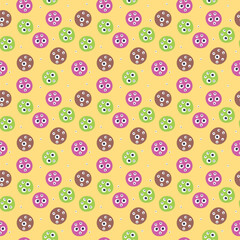 Monster Crinkle Cookies Seamless Pattern