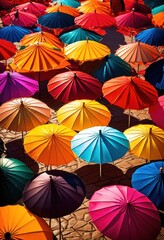 colorful cocktail umbrellas displayed brightly colored creating lively cheerful atmosphere perfect summer gatherings, vibrant, drinks, decoration, colors