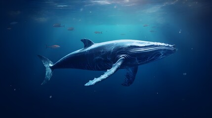 Fototapeta premium whale in the water