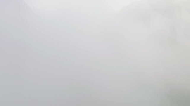 Drone Nong Khiaw in Clouds (Laos)