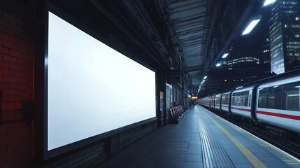 Billboard on Victoria Station Mockup