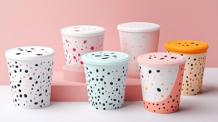 Ice Cream Cup Packaging Mockup