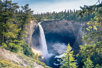 Helmcken falls in Wells Gray Provincial Park in Clearwater, British Columbia, Canada.