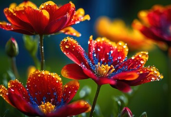 vibrant floral macros showcasing breathtaking beauty stunning detail vivid colors, bloom, blossom, flower, petal, garden, plant, leaf, nature, closeup