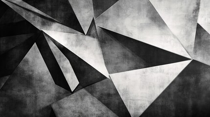 Black and White Geometric Portfolio