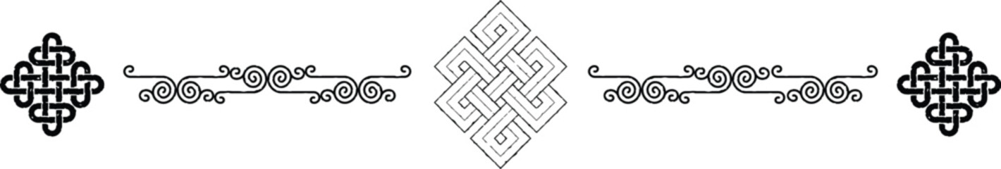 Celtic Header - Curved Lines - Knot Ends - Viking Infinity Knot