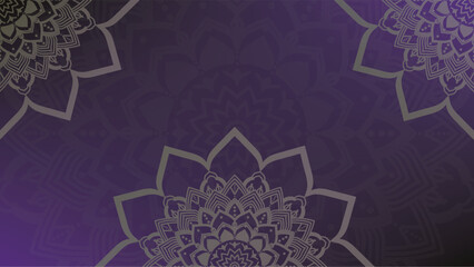 Round mandala on colorfull gradient background. Translucent mesh pattern in the form of a mandala. Mandala with floral patterns. Pastel Yoga template. Gradient background with round mandala.