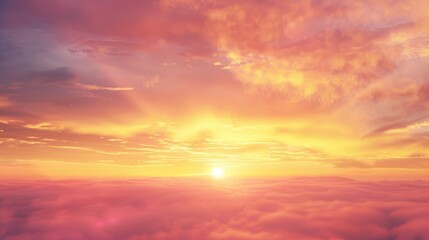 Fototapeta premium Sunrise view ideal for backgrounds with room for text or images