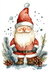 Obraz premium A delightful Santa Claus illustration, perfect for spreading holiday cheer this season