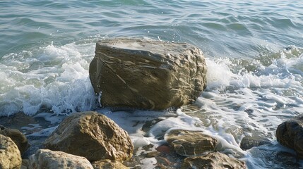 Fototapeta premium Stone near ocean