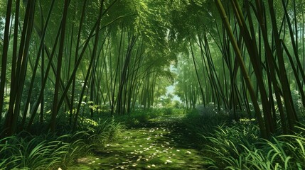 Obraz premium Tall bamboo grove