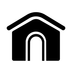 Simplified home icon illustration, depicting a central command center for smart home navigation, dashboard, main page, admin panel, welcome page and user settings overview and others