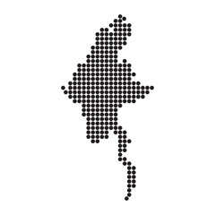 Obraz premium Myanmar map icon