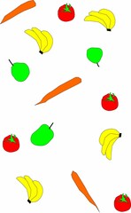 Fruits and vegetables pattern