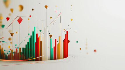 Obraz premium charts and graphs with statistics to innovative analyze business potential and forecast future development of companies growth.