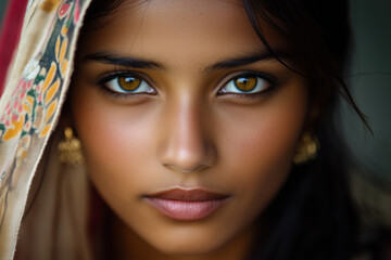 Beautiful young woman from India