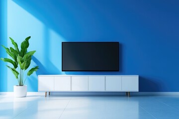 Modern TV Entertainment Unit in Stylish Living Room Setting