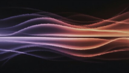 Gradient abstract background and fuzzy lines black night, dark evening, with copy space