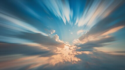 Blurred Blue sky and sunlight