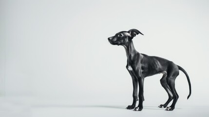 Obraz premium an Italian Greyhound puppy standing gracefully