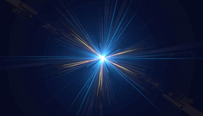 Fototapeta premium a star burst with a blue background and a light burst