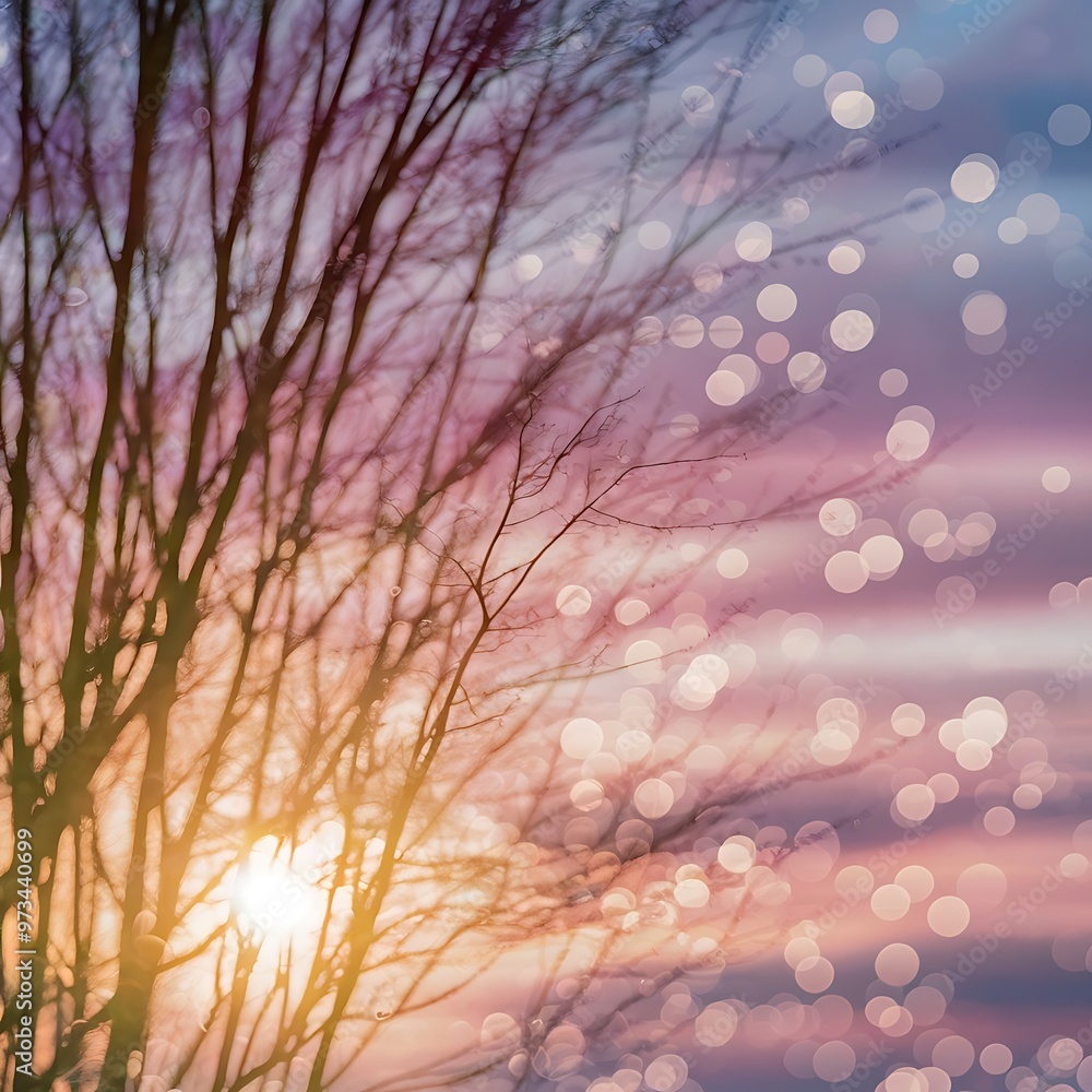 Canvas Prints spring sky with sunlight natural bokeh background