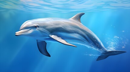 Fototapeta premium dolphin jumping out of water