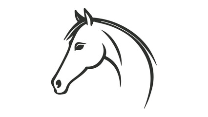 simple horse icon vector illustration