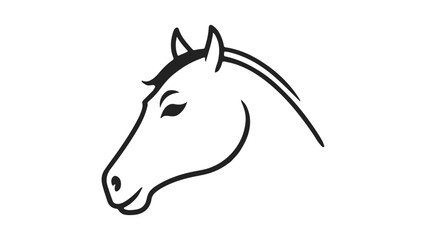 simple horse head vector illustration
