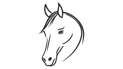 horse head vector silhouette