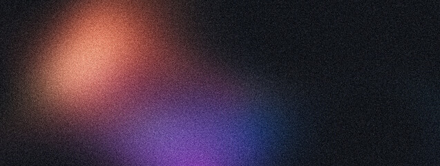 Dark red blue black grainy background, abstract noisy color gradient banner, header poster cover backdrop design