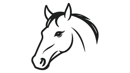 simple horse illustration in vector