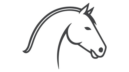 horse head silhouette vector illustration
