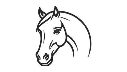 simple horse illustration in vector